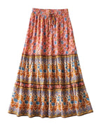 Printed Skirt Elastic High Waist Long photo 2
