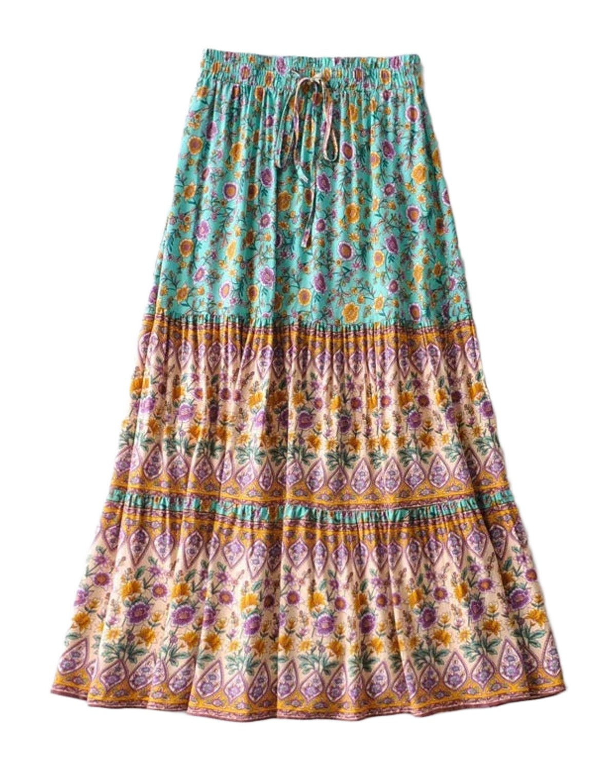 Printed Skirt Elastic High Waist Long photo 5
