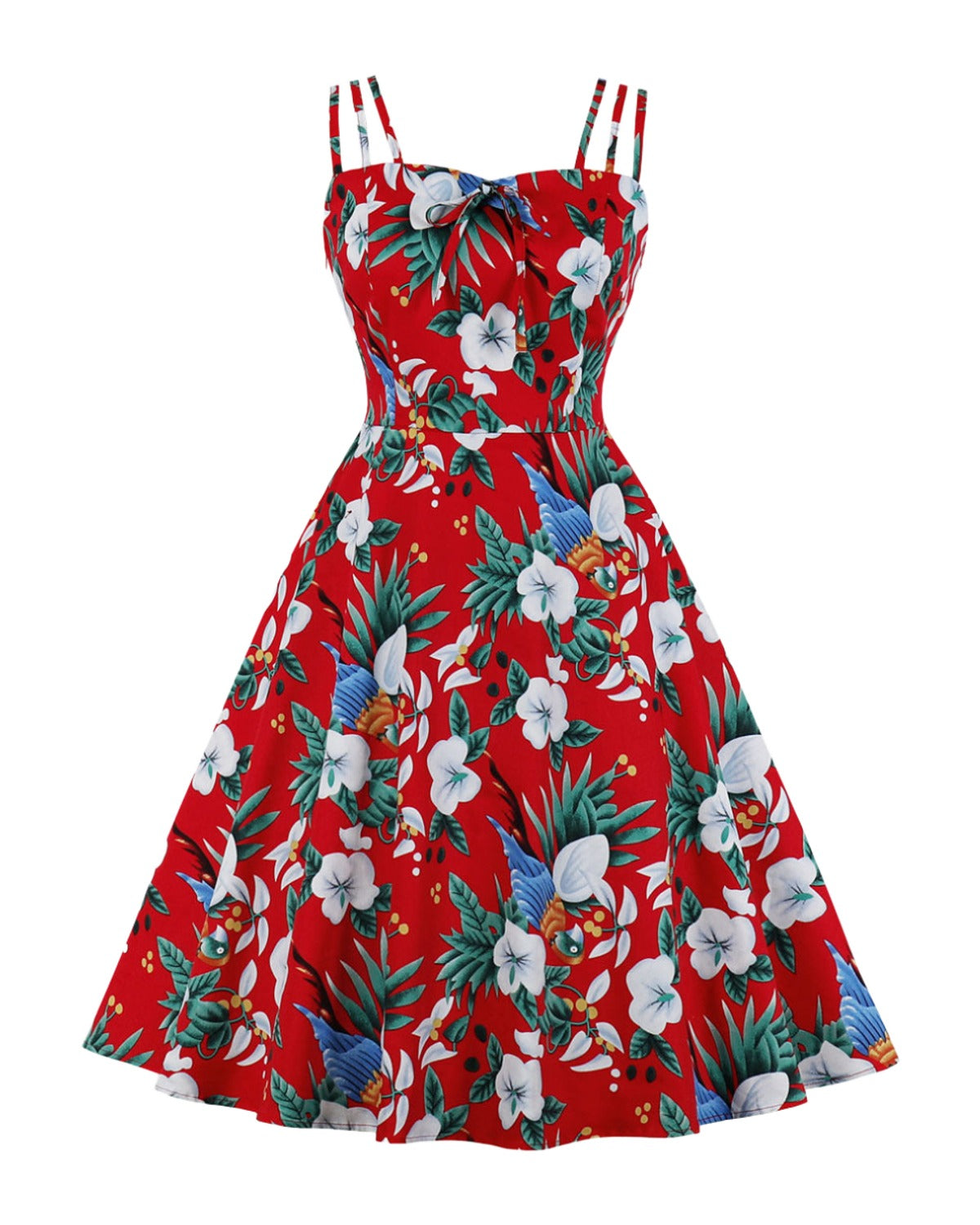 Original Dress Stand-alone Printed Floral Suspender Skirt photo 4