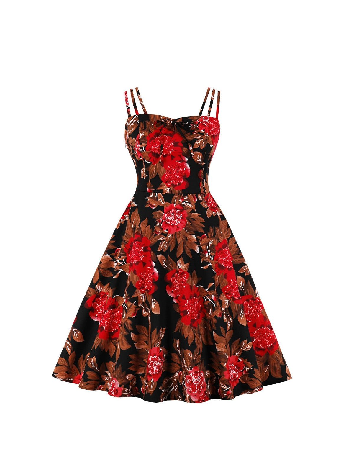 Original Dress Stand-alone Printed Floral Suspender Skirt
