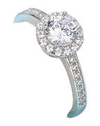 Round Bag 0.5 Carat 925 Sterling Silver Moissanite Ring photo 1