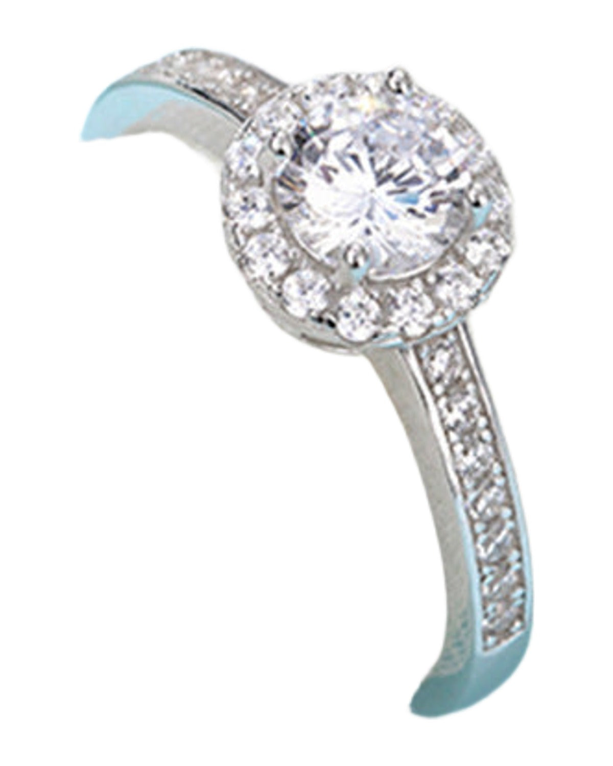 Round Bag 0.5 Carat 925 Sterling Silver Moissanite Ring photo 1