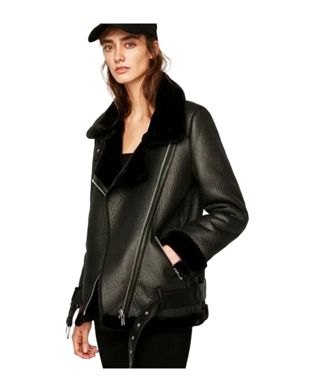 Jacket Tops Belt Pu Leather photo 5
