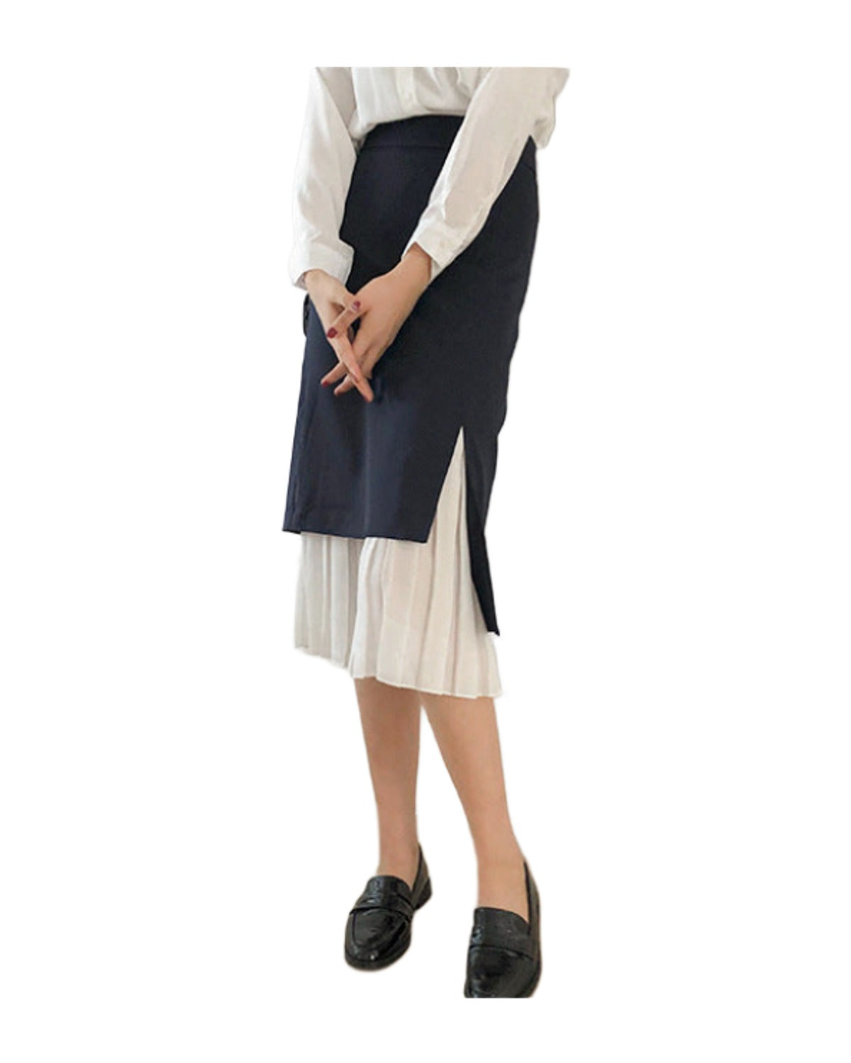 Irregular Pleated Skirt High Waist Mermaid Autumn photo 2