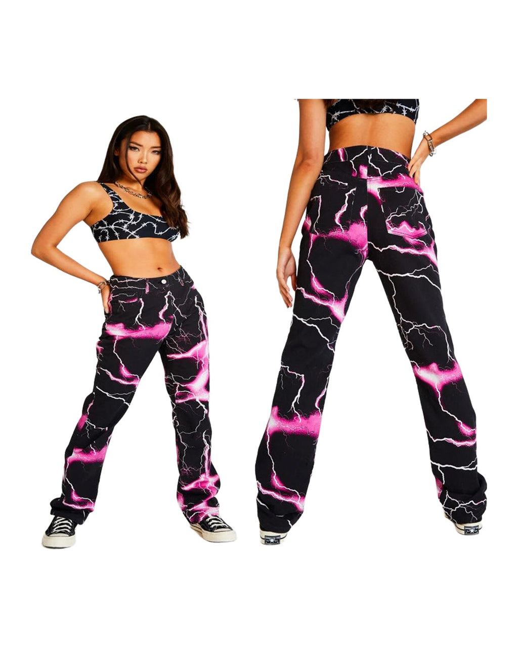 Street Versatile Printed Casual Jeans photo 10