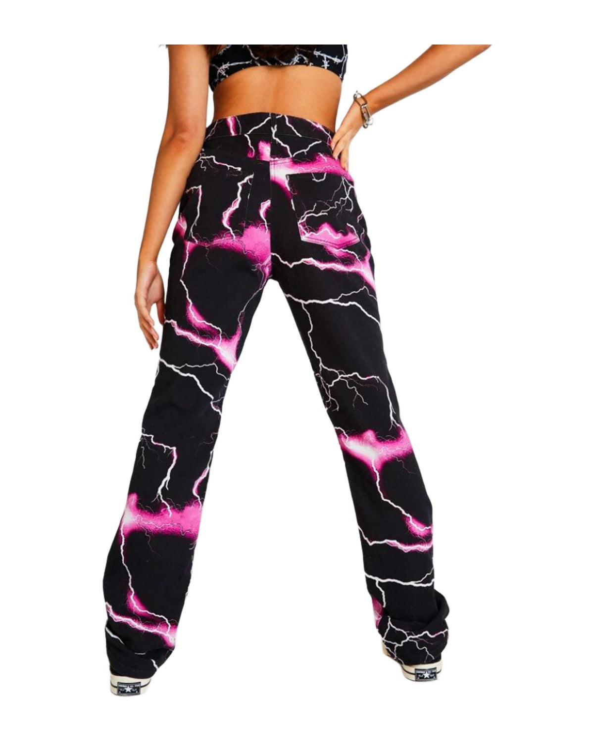 Street Versatile Printed Casual Jeans photo 6