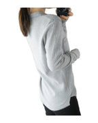 Loose Lapel Solid Color Cashmere Cardigan Polo photo 3