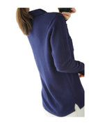 Loose Lapel Solid Color Cashmere Cardigan Polo photo 6