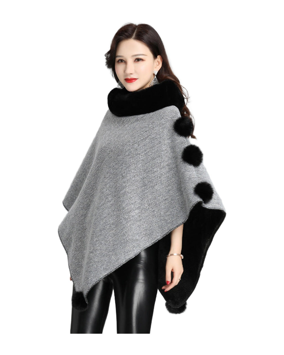 Faux Fur Jacket Shawl Scarf photo 4