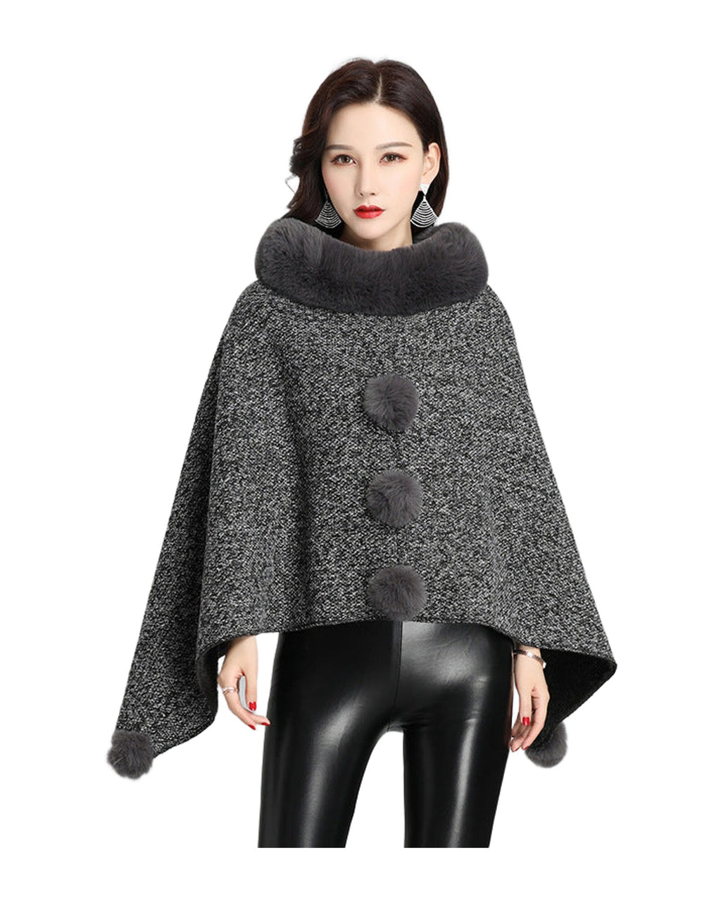 Faux Fur Jacket Shawl Scarf photo 5