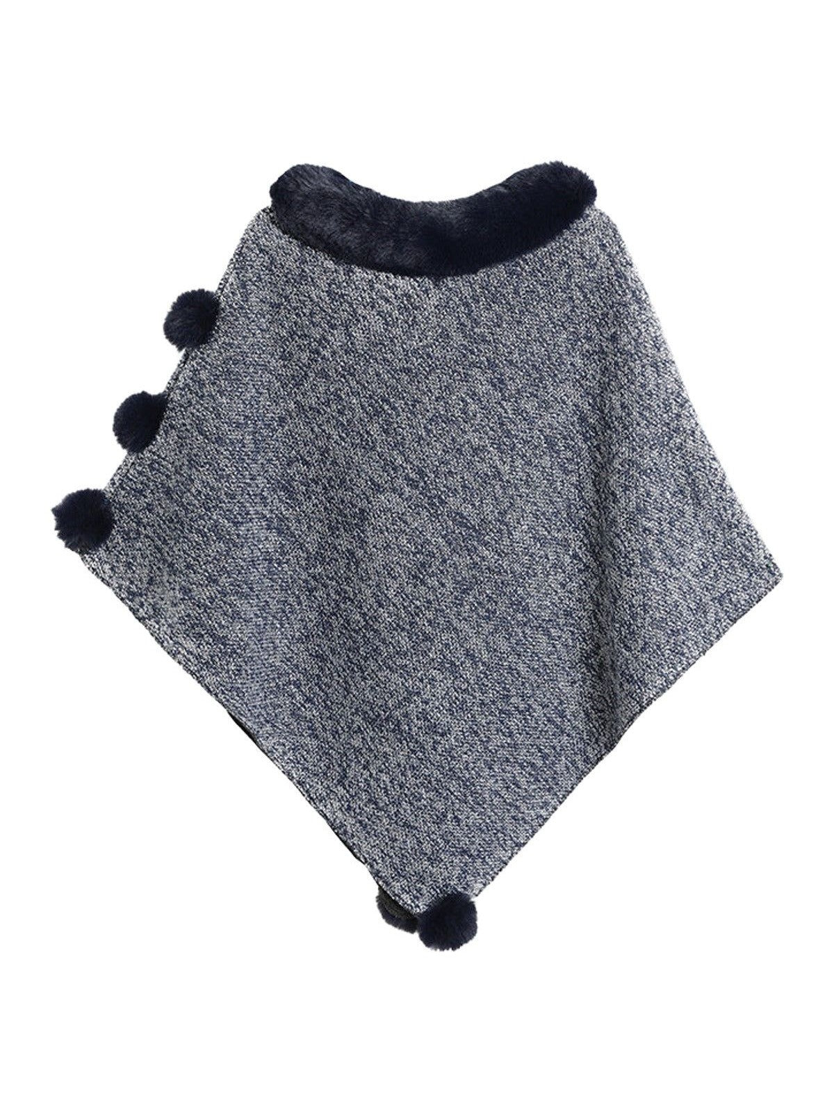 Faux Fur Jacket Shawl Scarf