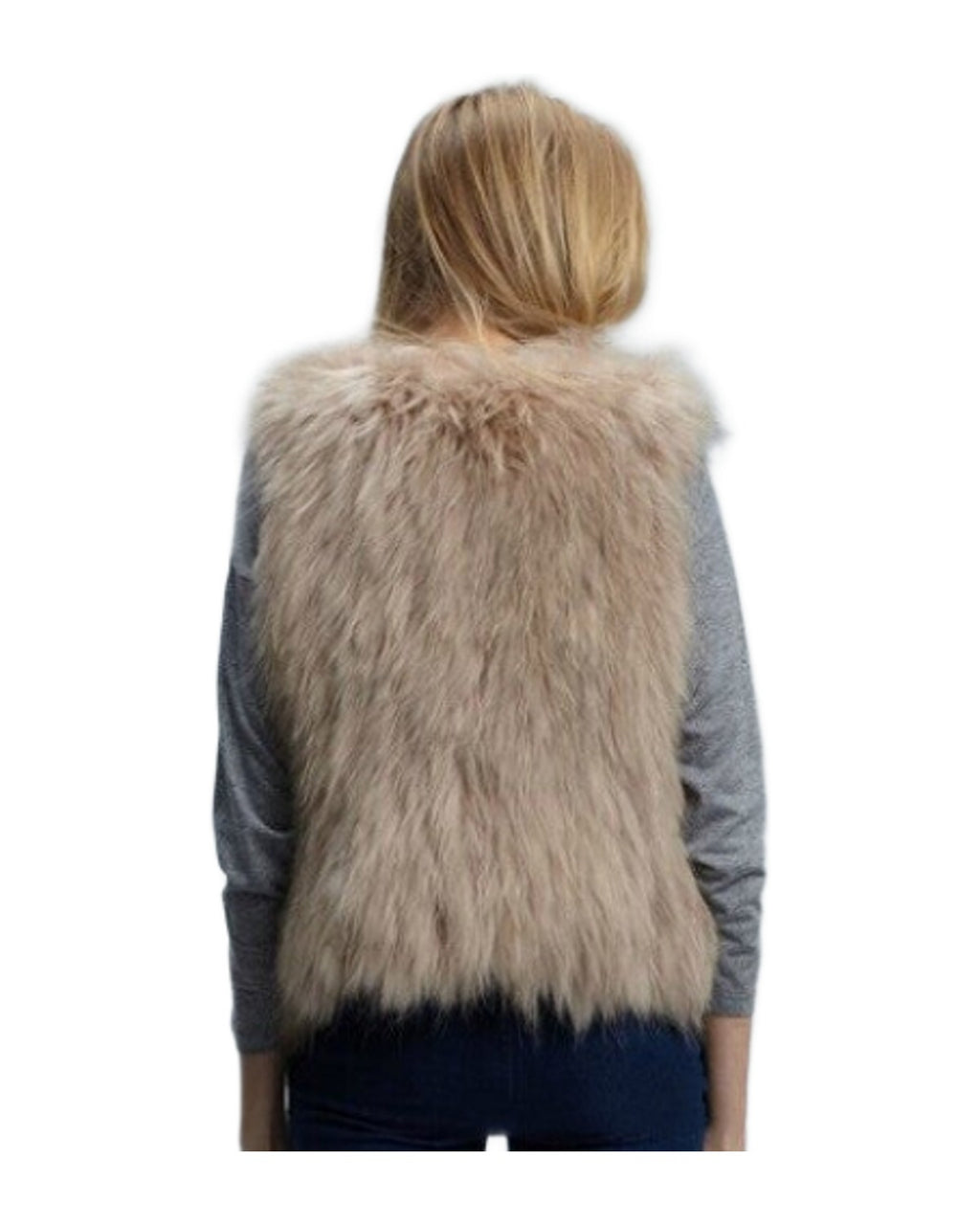 Faux Fox Fur Short Vest Jacket photo 3