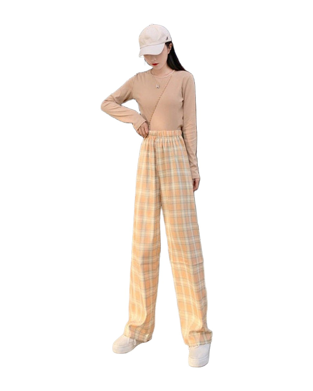 Plaid Wide Leg Pants Casual photo 4