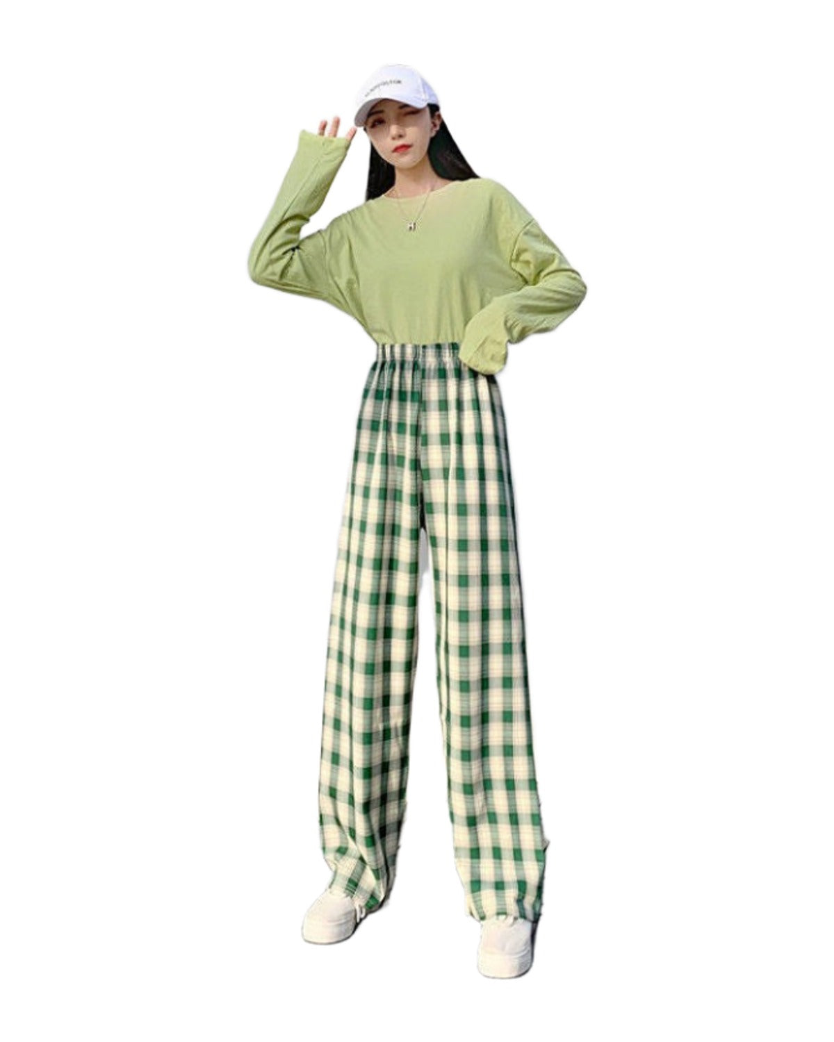 Plaid Wide Leg Pants Casual photo 7