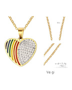Lgbt Six-color Rainbow Titanium Steel Pendant Necklace photo 2