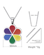Lgbt Six-color Rainbow Titanium Steel Pendant Necklace photo 7