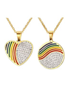 Lgbt Six-color Rainbow Titanium Steel Pendant Necklace photo 8