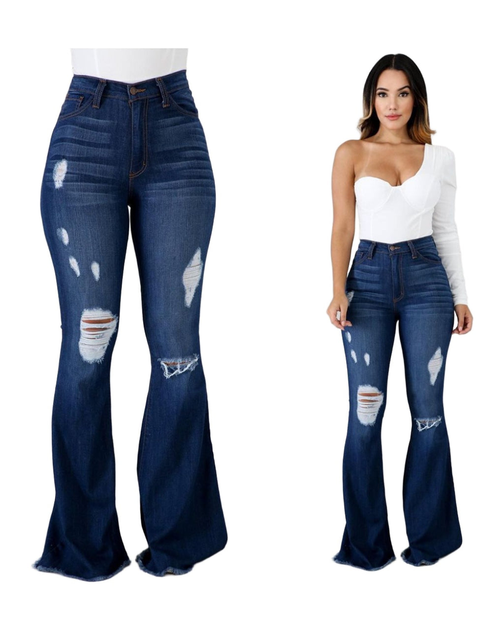 Slim-fit Buttocks Ripped Jeans photo 2