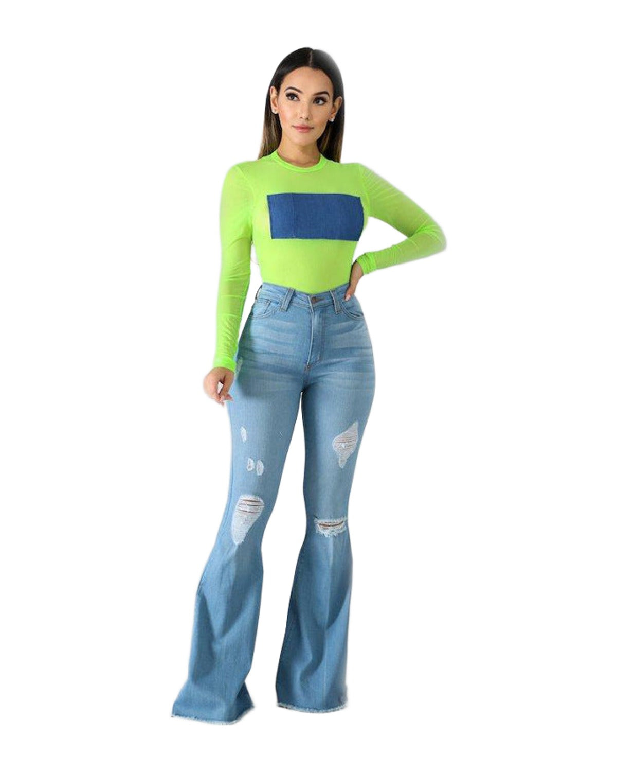Slim-fit Buttocks Ripped Jeans photo 4