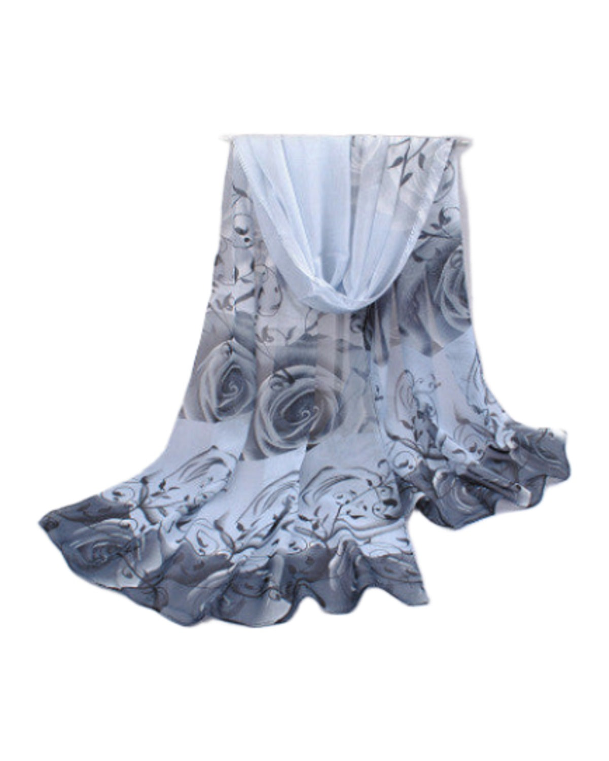 Narrow Thin Chiffon Scarf Sunscreen Shawl photo 10