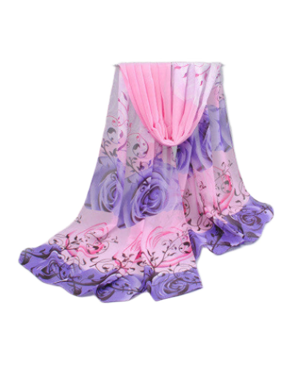 Narrow Thin Chiffon Scarf Sunscreen Shawl photo 3