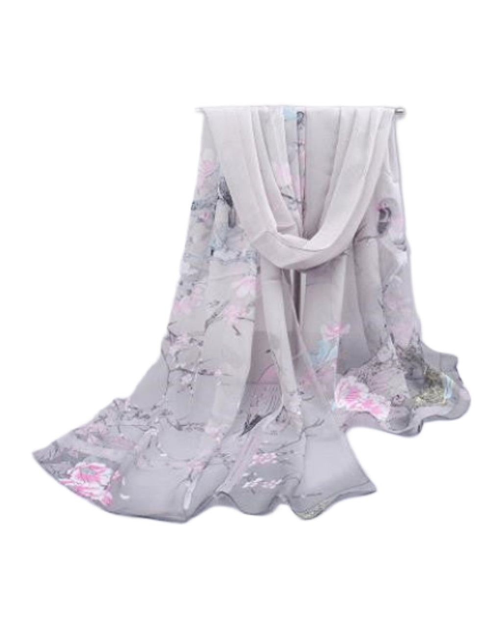 Narrow Thin Chiffon Scarf Sunscreen Shawl photo 7