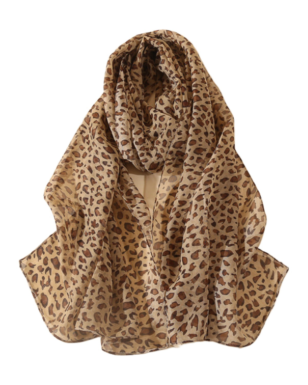 Leopard Chiffon Scarf Thin Shawl photo 1