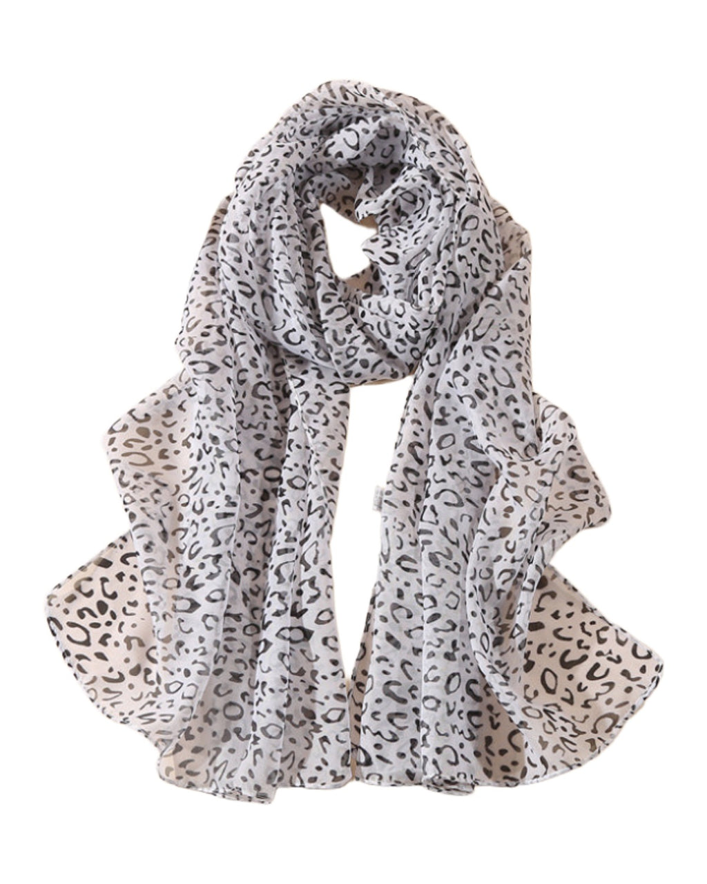Leopard Chiffon Scarf Thin Shawl photo 3