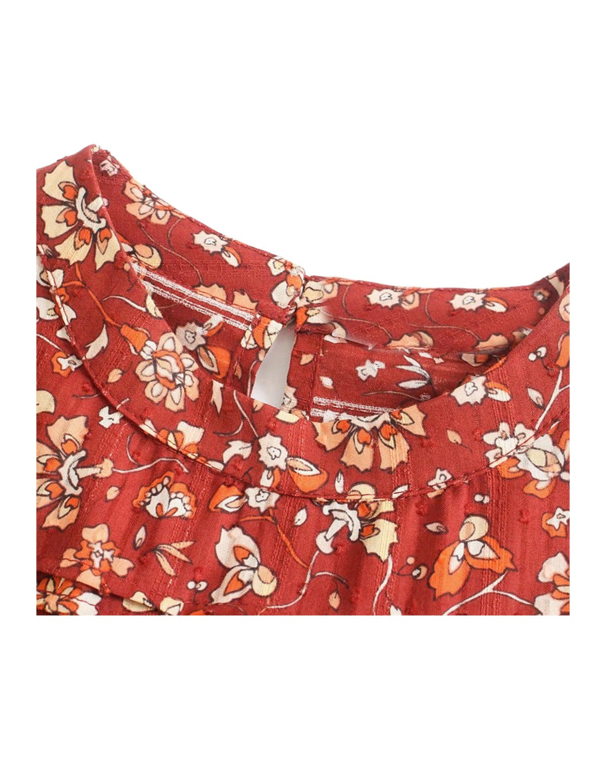 Printed Long Sleeve High Waist Dress photo 5