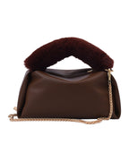 Solid Color One-shoulder Chain Plush Handbag photo 7