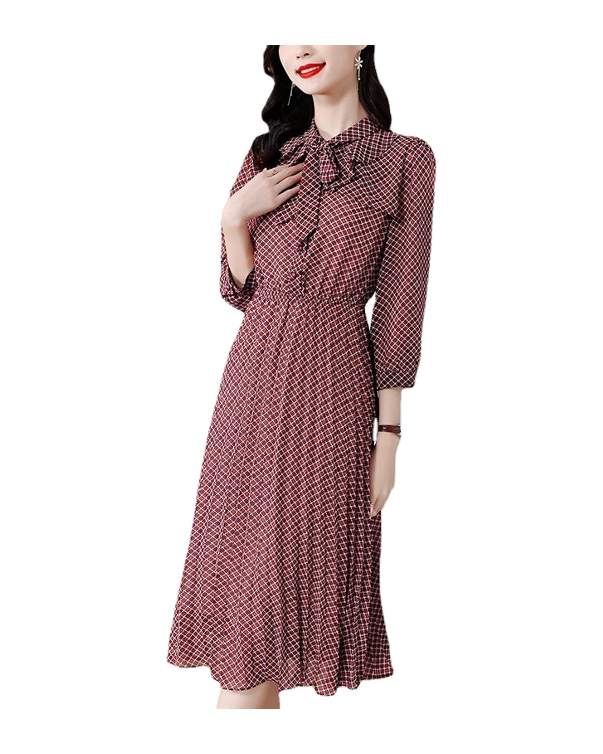 Polyester Chiffon Floral Dress photo 1