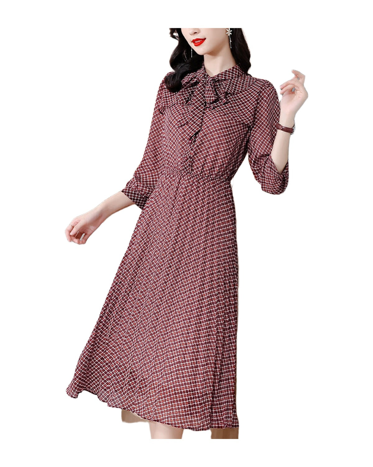 Polyester Chiffon Floral Dress photo 2