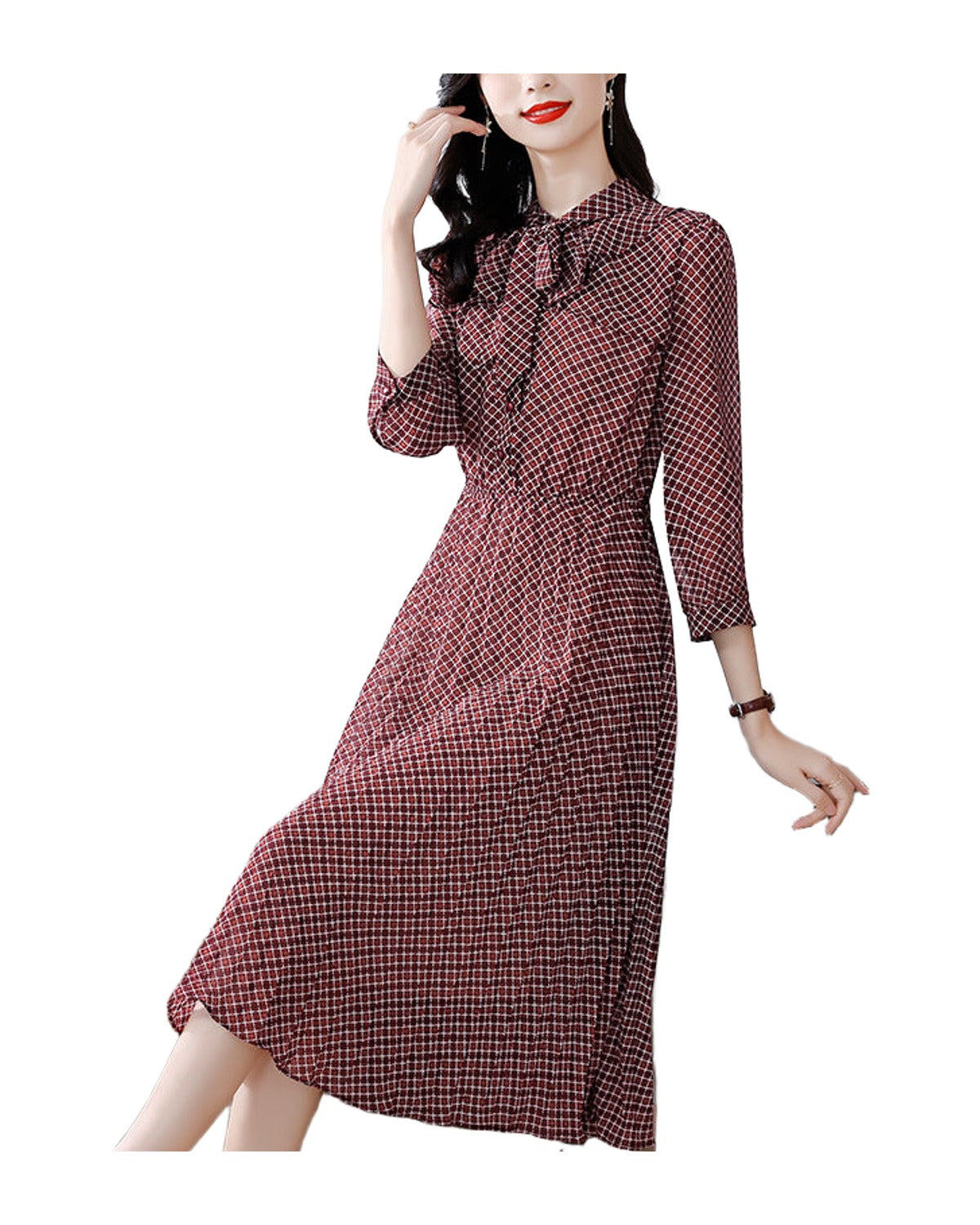 Polyester Chiffon Floral Dress photo 3