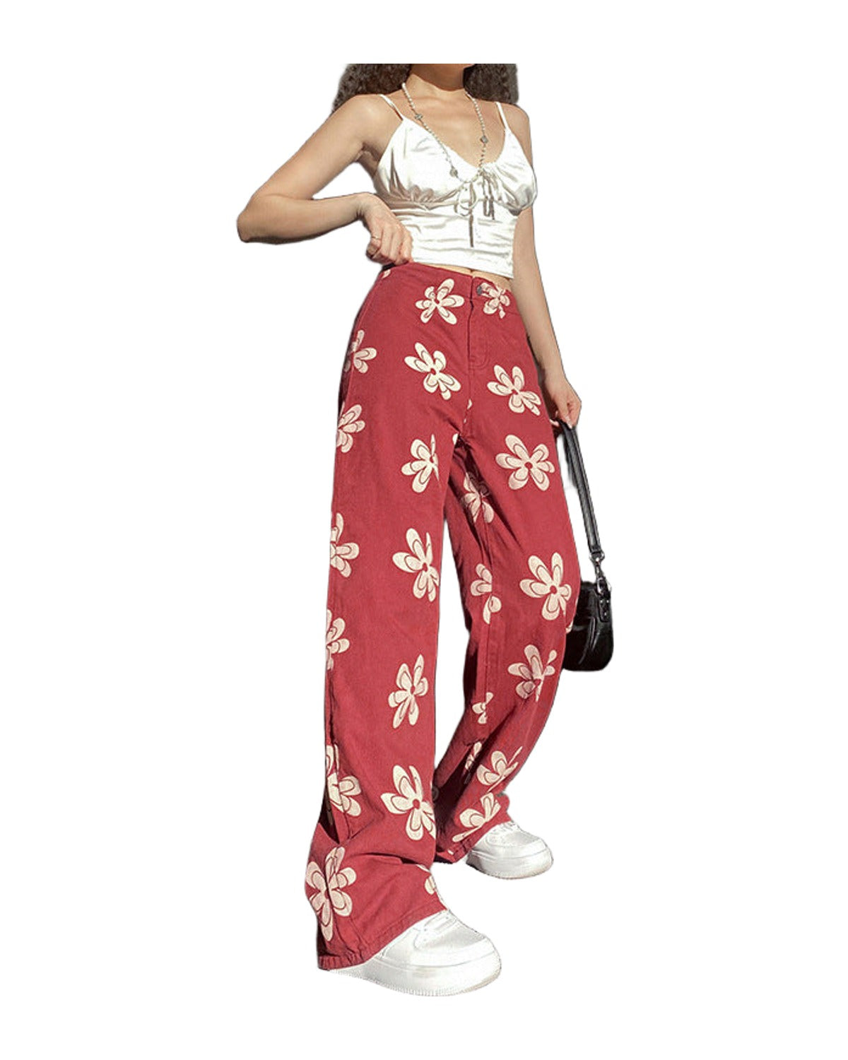 Printed Low-rise Wide-leg Jeans photo 4