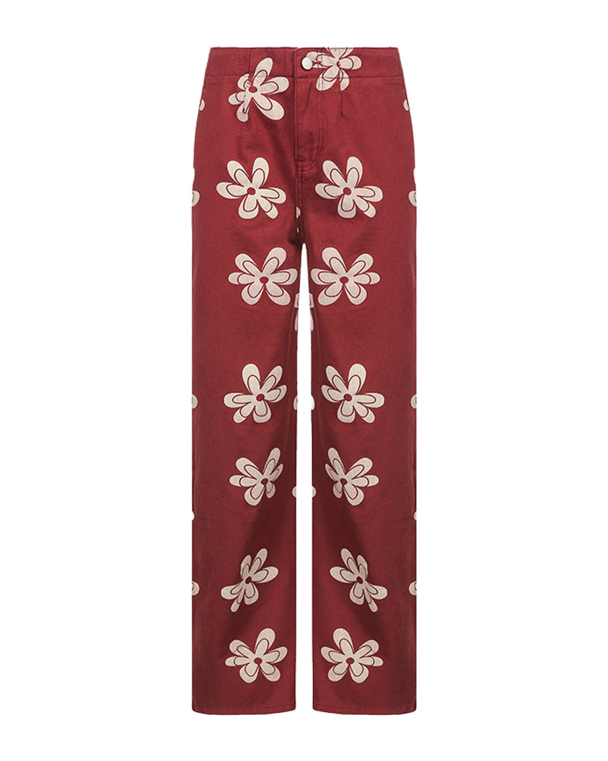 Printed Low-rise Wide-leg Jeans photo 5