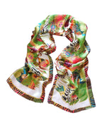 Animal Print Silk Scarf photo 1
