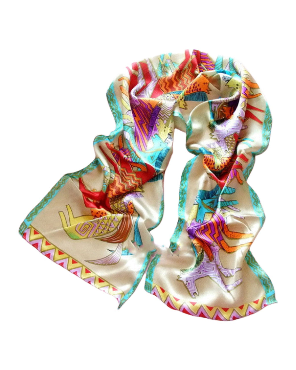 Animal Print Silk Scarf photo 5