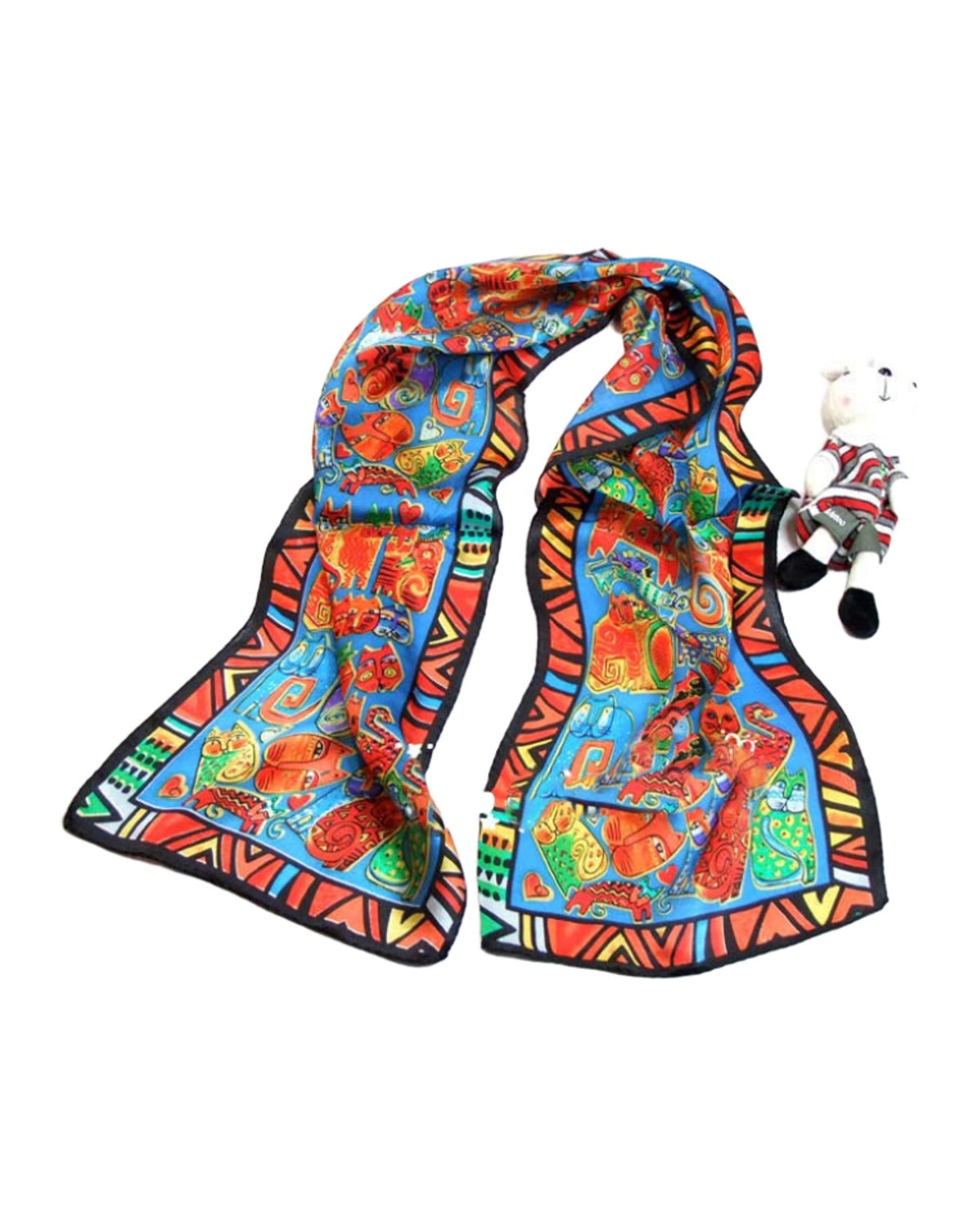 Animal Print Silk Scarf photo 8