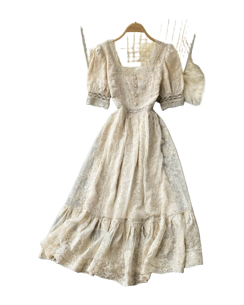 Vintage Lace Slim Dress photo 2