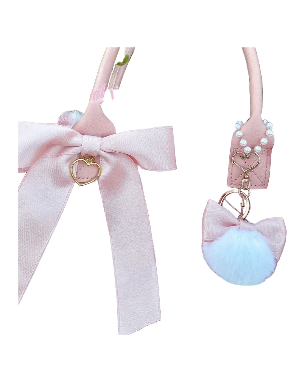 Cow Pattern Plush Bow Sweet Cute Shoulder Bag photo 3