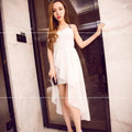 Printed Chiffon Slit Midi Dress