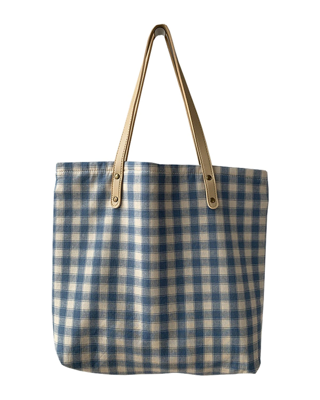 Checkered One-shoulder Large-capacity Canvas Bag photo 2