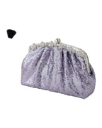 Floral Diamond Sequin Party Crossbody Tote Bag photo 4