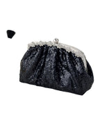Floral Diamond Sequin Party Crossbody Tote Bag photo 5