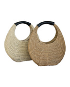 Oval Simple Rattan Moon Handbag photo 4