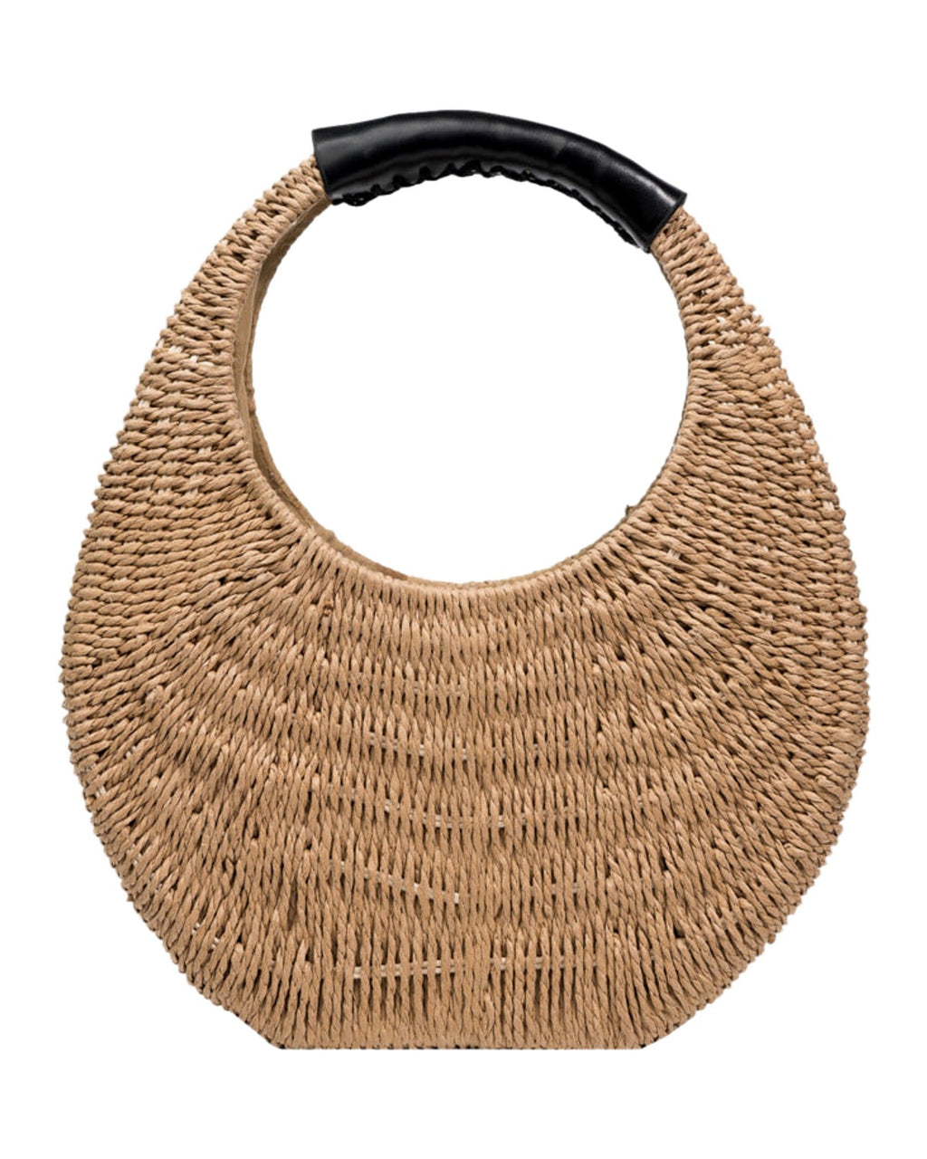 Oval Simple Rattan Moon Handbag photo 5