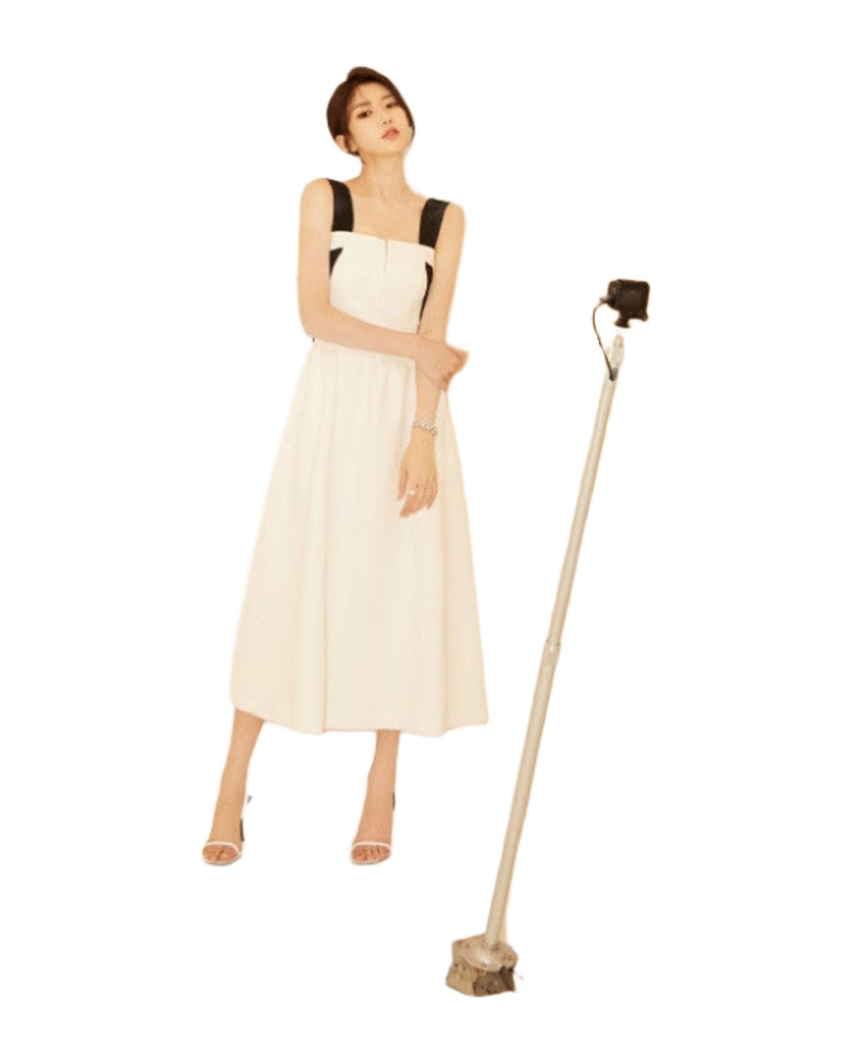 Mini French Dress Midi Party White photo 2