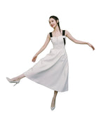 Mini French Dress Midi Party White photo 4