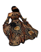 Vintage V-neck Pullover Print Dress photo 3