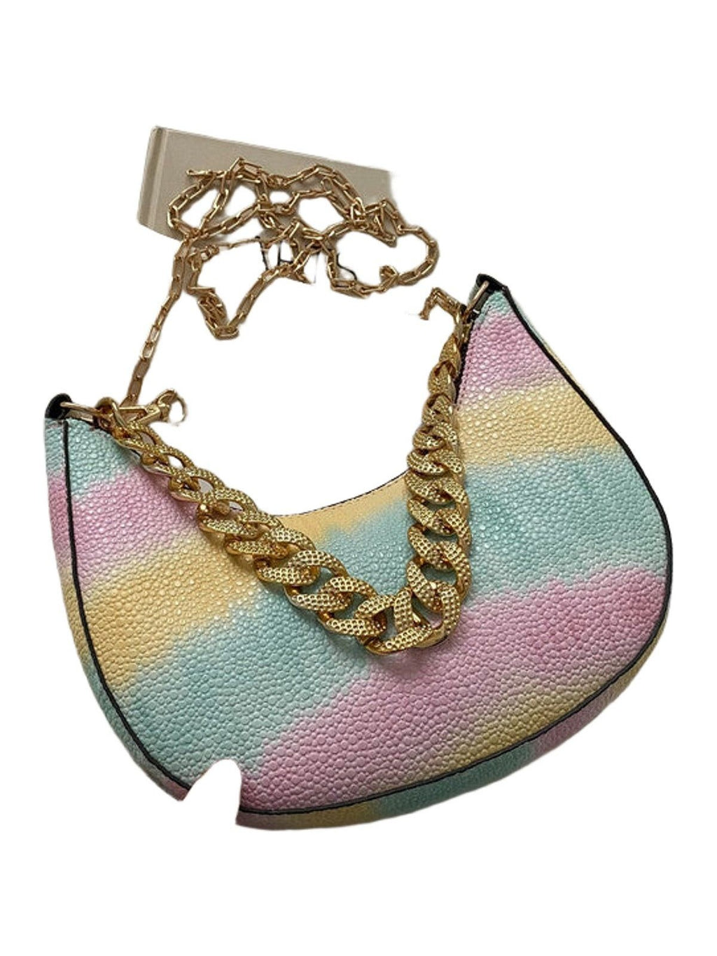 Casual Contrast Chain Tote Bag